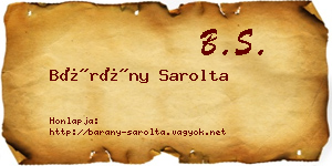 Bárány Sarolta névjegykártya